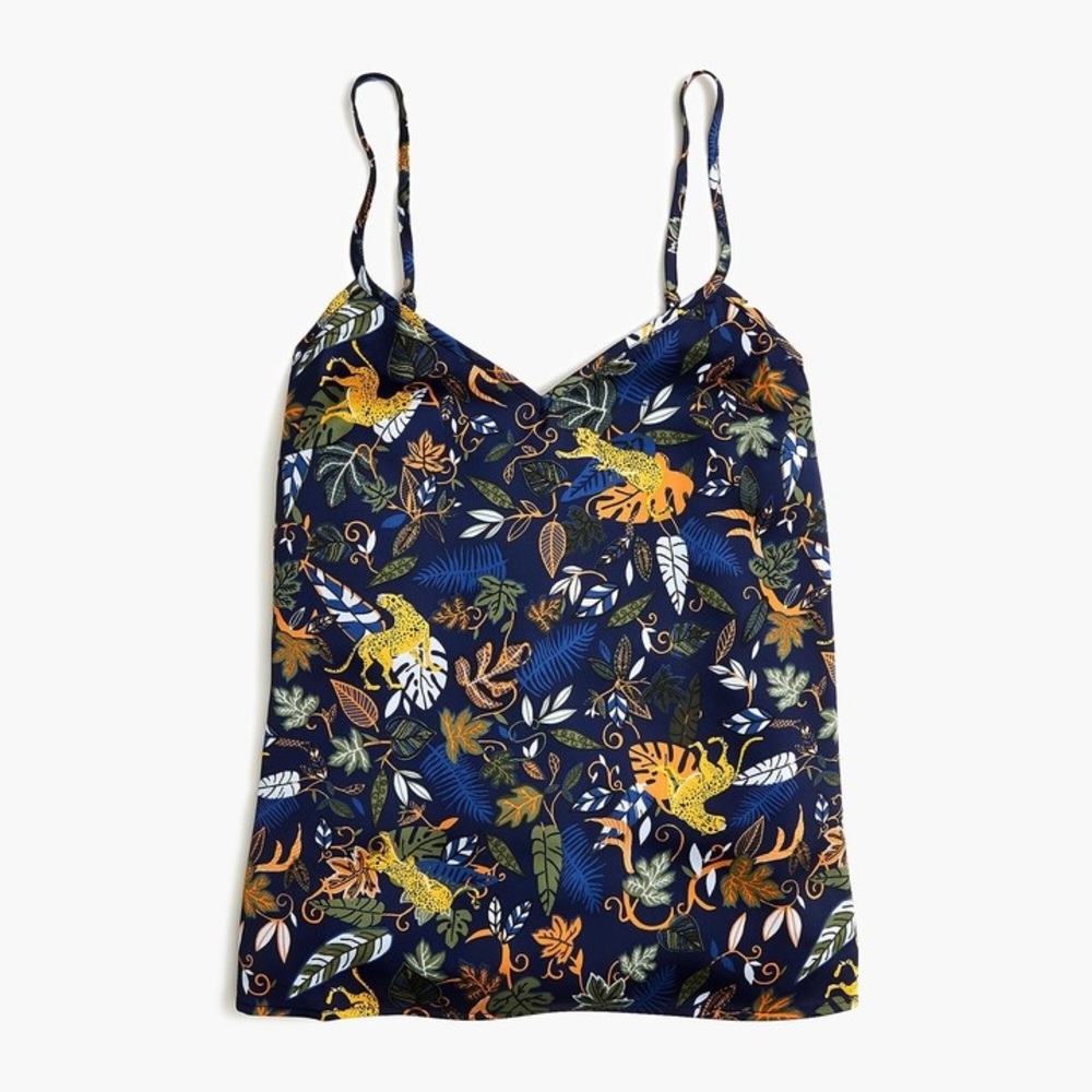 J. Crew Factory Leopard V-neck cami top